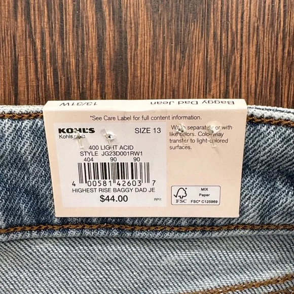 SO Light Blue Baggy Distressed Jeans - Picture 3 of 4